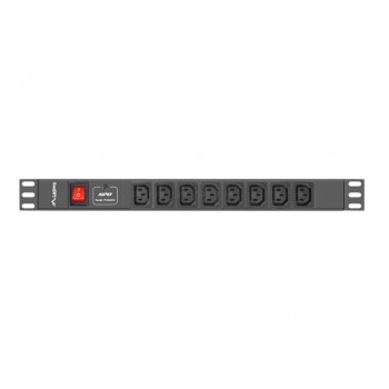 Lanberg PDU-08I-0200-C20-BK power distribution unit (PDU) 8 AC outlet(s) 1U Black