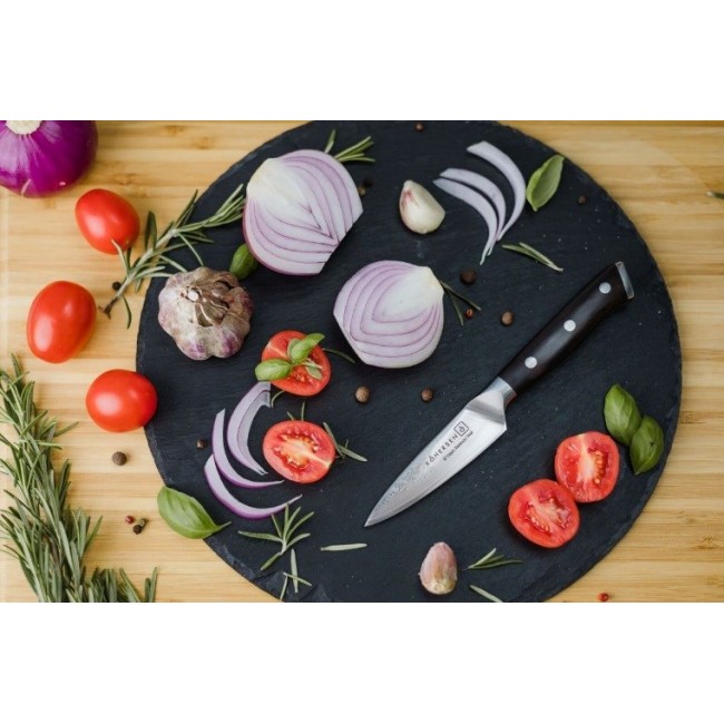 Paring Kohersen Elegance Ebony Wood Vegetable cutter Damascus steel 8,9 cm Paring Kohersen Elegance Ebony Wood Vegetable cutter Damascus steel 8,9 cm