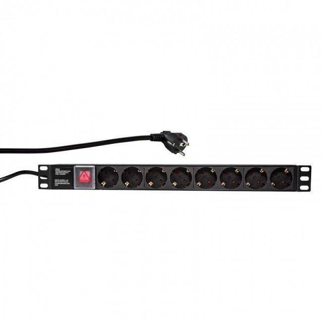 LogiLink PDU8C01 power distribution unit (PDU) 8 AC outlet(s) 1U Black LogiLink PDU8C01 power distribution unit (PDU) 8 AC outlet(s) 1U Black