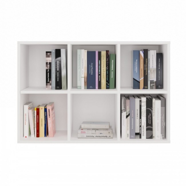 MALAX MINI 2X3 WHITE BOOKCASE MALAX MINI 2X3 WHITE BOOKCASE