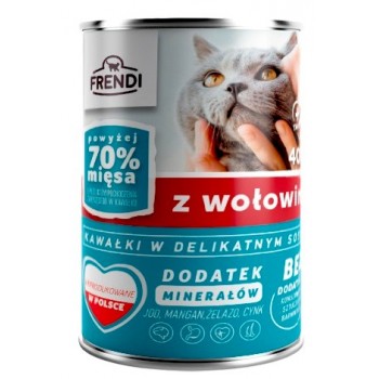 FRENDI with Beef chunks in delicate sauce - wet cat food - 400g