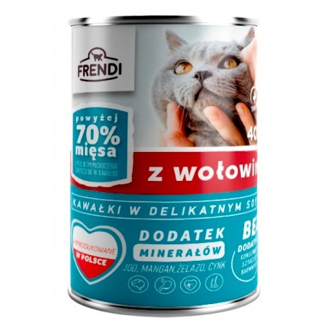 FRENDI with Beef chunks in delicate sauce - wet cat food - 400g