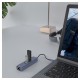 Savio AK-57 USB-C - 3 x USB-A HUB with RJ-45 Gigabit Ethernet adapter, 5000 Mbit/s, grey