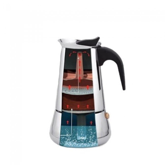 Bialetti Brikka Moka pot 0.1 L Black, Stainless steel