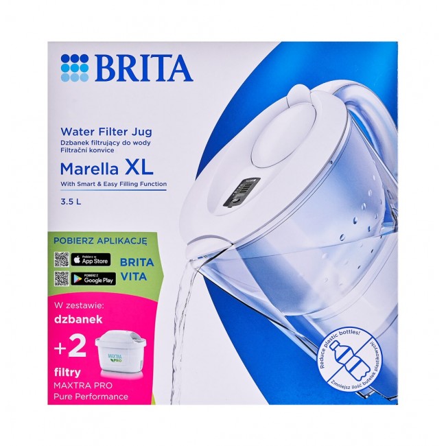 Brita Marella XL + 2 Maxtra Pro PP filter jug Brita Marella XL + 2 Maxtra Pro PP filter jug