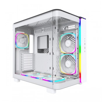 Montech KING 95 PRO Midi-Tower, Tempered Glass, ARGB - white