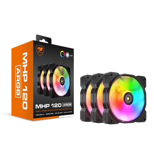 COUGAR Case Fan MHP 120 ARGB, Black (3 in one package)