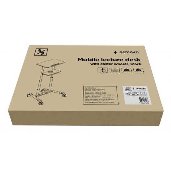 Gembird TVS-DESK-01-BK standing desk Black