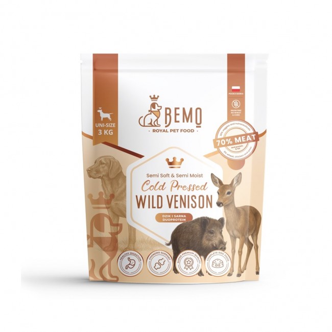 BEMO Cold Pressed Wild Venison - dry dog food - 3kg BEMO Cold Pressed Wild Venison - dry dog food - 3kg