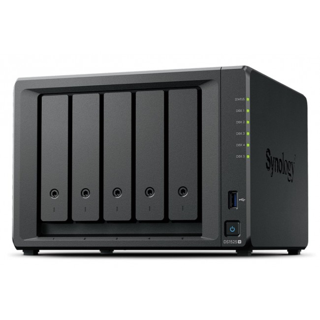 Synology DiskStation DS1525+ NAS/storage server Ryzen Embedded V1500B 8 GB DDR4 0 TB Black Synology DiskStation DS1525+ NAS/storage server Ryzen Embedded V1500B 8 GB DDR4 0 TB Black