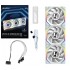 Lian Li UNI FAN SL Wireless LCD Fan, ARGB, PWM, 3-Pack incl. Controller - 120 mm, white