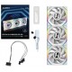 Lian Li UNI FAN SL Wireless LCD Fan, ARGB, PWM, 3-Pack incl. Controller - 120 mm, white