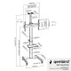 Gembird TVS-70T-02 Aluminum TV floor stand with caster wheels, 37