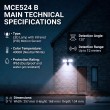 Maclean LED wall lamp, with PIR sensor, 20W, 1500lm, IP65, neutral white 4000K, black, MCE524 B Maclean LED wall lamp, with PIR sensor, 20W, 1500lm, IP65, neutral white 4000K, black, MCE524 B