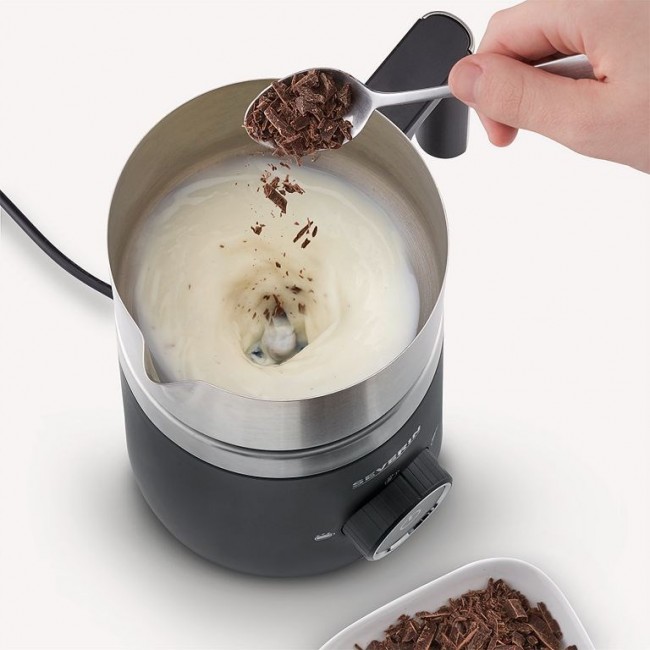 Severin SM 3585 milk frother/warmer Automatic milk frother/warmer Black, Silver