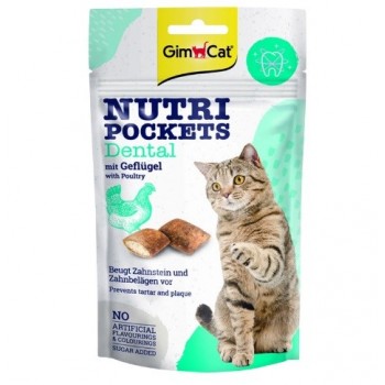 GIMCAT Nutri pockets Dental Poultry - cat treats - 60g