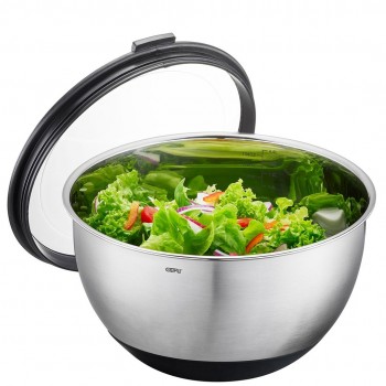 GEFU MUOVO Round Bowl 4.5 L Black, Stainless steel 1 pc(s)
