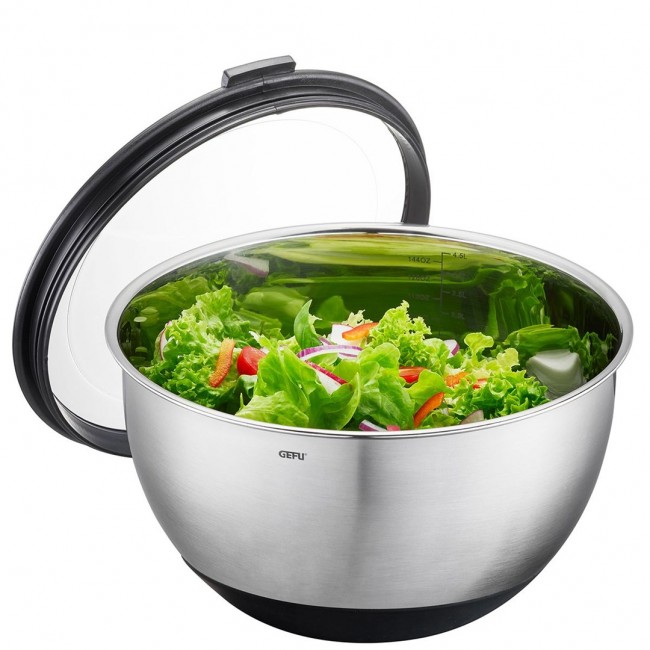 GEFU MUOVO Round Bowl 4.5 L Black, Stainless steel 1 pc(s)