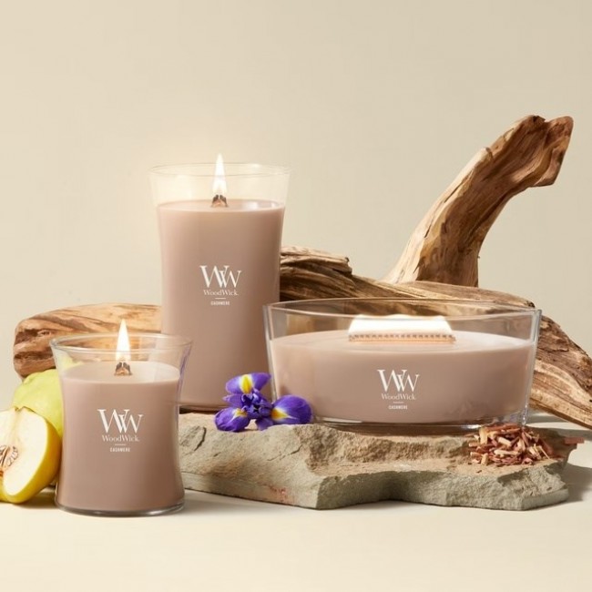 Scented Candle, Medium WOODWICK Cashmere, 1 piece