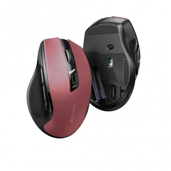 Ugreen MU006 wireless optical mouse USB 2.4 GHz / Bluetooth 5.0 4000 DPI red