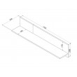 Cama MERCI shelf 110x20x25 black/oak artisan