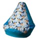 Sako bag pouffe pear print blue - Frozen L 105 x 80 cm