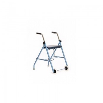 Two-wheel rehabilitation support - walker Blue black