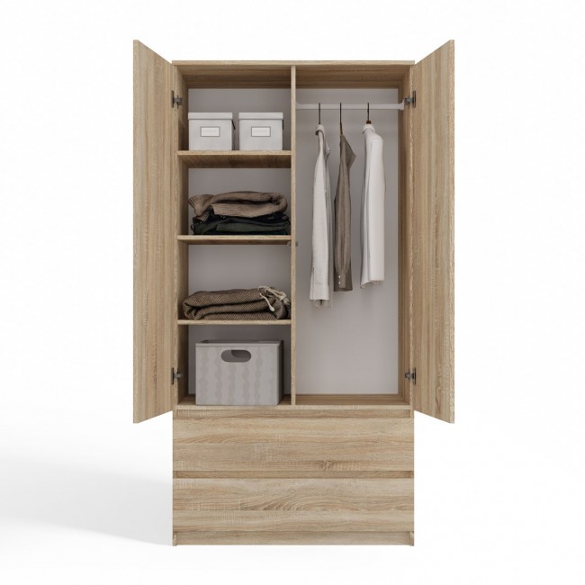 Topeshop SZAFA MALWA SON bedroom wardrobe/closet 5 shelves 2 door(s) Oak Topeshop SZAFA MALWA SON bedroom wardrobe/closet 5 shelves 2 door(s) Oak