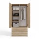 Topeshop SZAFA MALWA SON bedroom wardrobe/closet 5 shelves 2 door(s) Oak Topeshop SZAFA MALWA SON bedroom wardrobe/closet 5 shelves 2 door(s) Oak