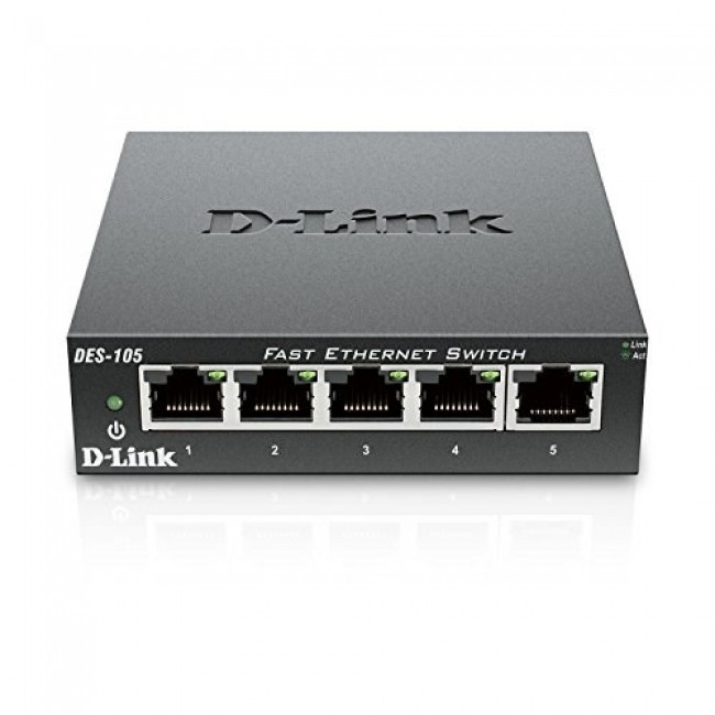 D-Link DES-105 Unmanaged L2 Black D-Link DES-105 Unmanaged L2 Black
