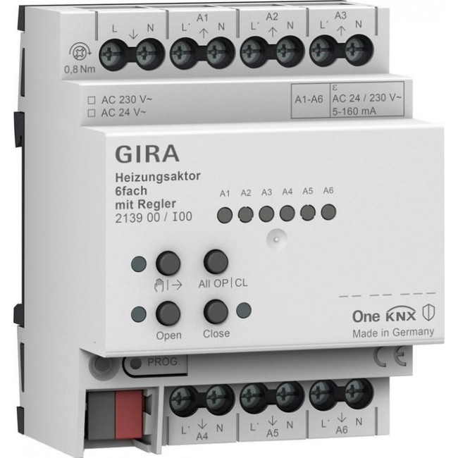 GIRA heating actuator 6x rules. KNX ONE 213900 GIRA heating actuator 6x rules. KNX ONE 213900