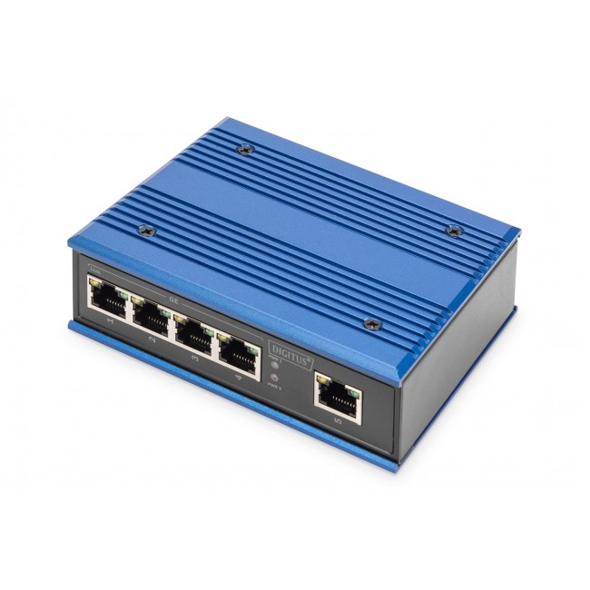 ASSMANN Electronic DN-651118 network switch Gigabit Ethernet (10/100/1000) Black, Blue