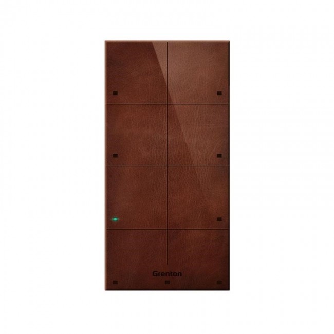 GRENTON TOUCH PANEL/ 8 TOUCH AREAS/ TF-BUS/ DARK, MADE OF NATURAL LEATHER FRONT