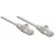 Intellinet Network Patch Cable, Cat5e, 3m, Grey, CCA, U/UTP, PVC, RJ45, Gold Plated Contacts, Snagless, Booted, Lifetime Warranty