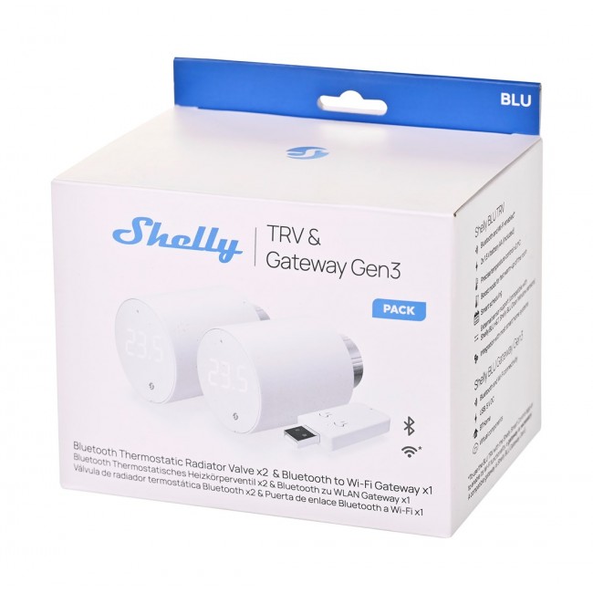 Shelly BLU TRV Thermostatic heads white Shelly BLU TRV Thermostatic heads white