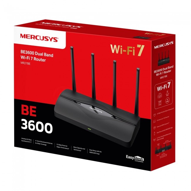 Mercusys BE3600 Dual Band Wi-Fi 7 Router Mercusys BE3600 Dual Band Wi-Fi 7 Router