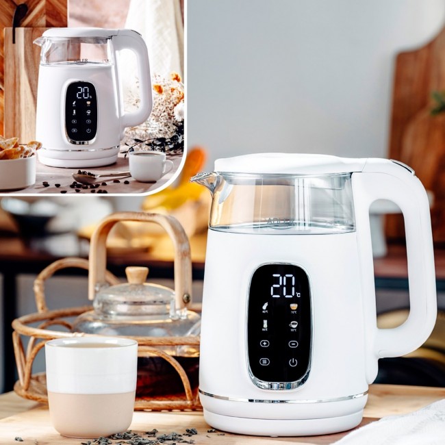 Adler AD 1305WS electric kettle 1.7 L 2200 W Transparent, White, Silver Adler AD 1305WS electric kettle 1.7 L 2200 W Transparent, White, Silver