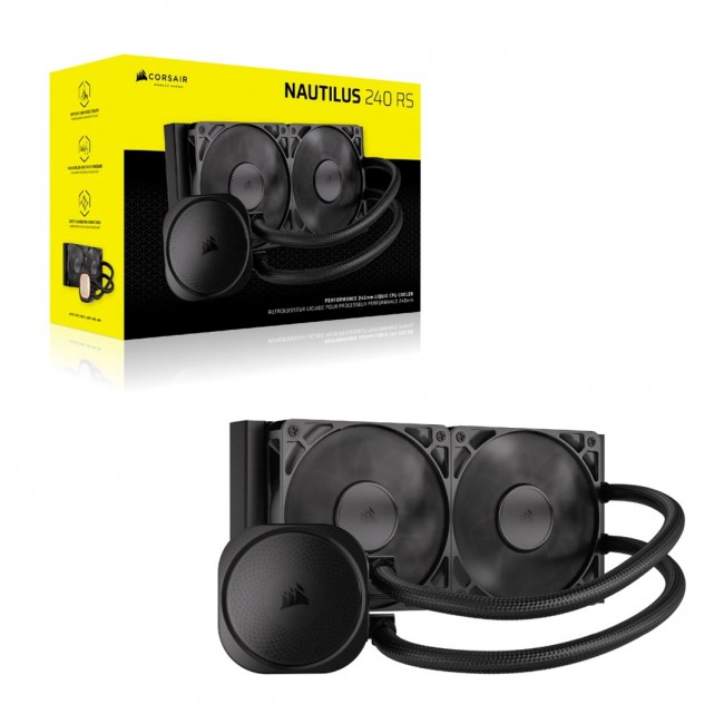 Corsair NAUTILUS 240 RS Motherboard All-in-one liquid cooler Black Corsair NAUTILUS 240 RS Motherboard All-in-one liquid cooler Black
