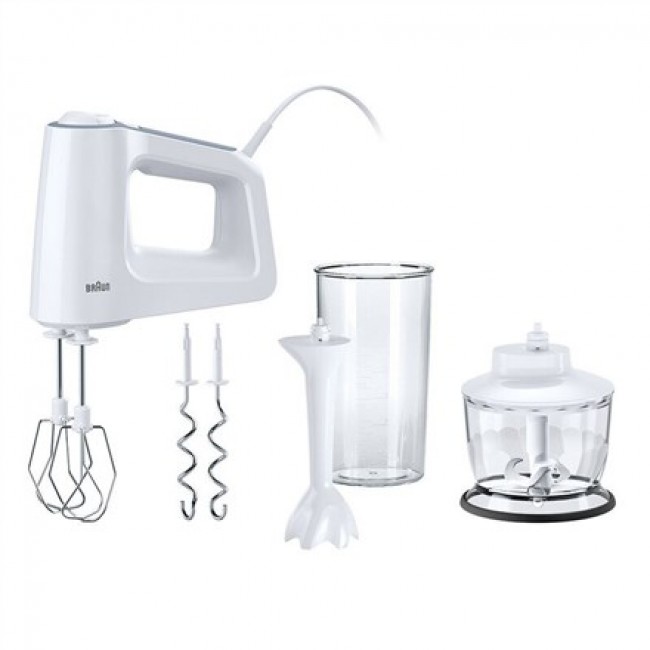 Braun HM 3135 WH Hand mixer 500 W Grey, White Braun HM 3135 WH Hand mixer 500 W Grey, White