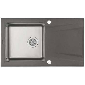 1-bowl granite-steel sink with drainer