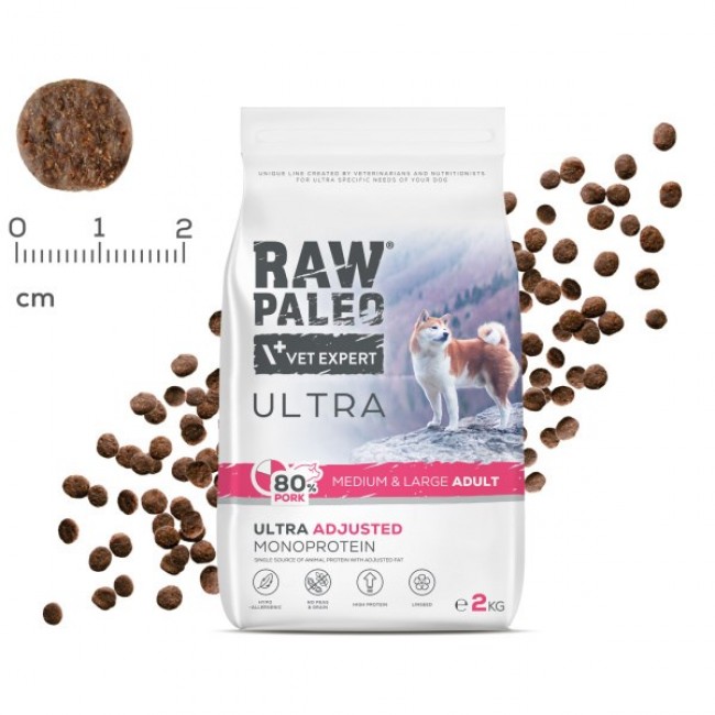 RAW PALEO Ultra Pork Medium & Large Adult - dry dog food - 10kg