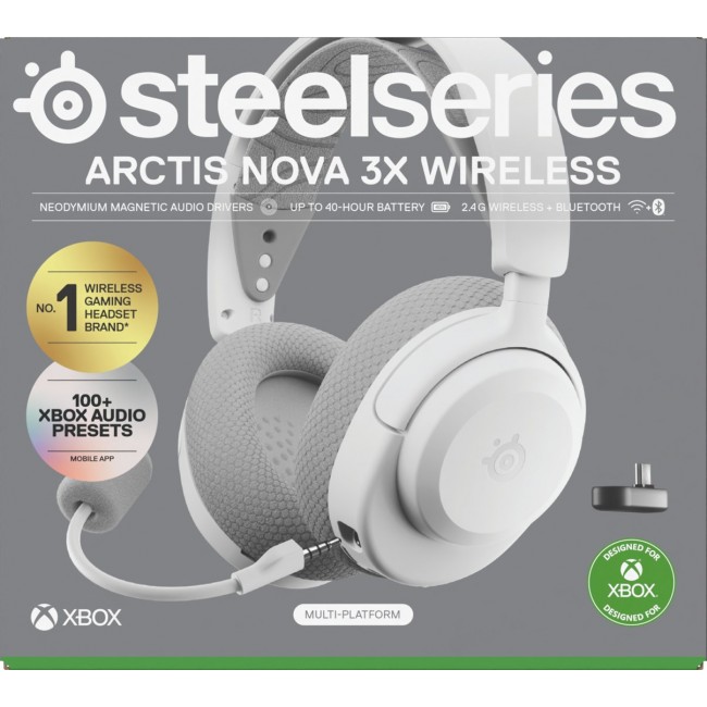 Steelseries Arctis Nova 3X Wireless, Xbox, White Steelseries Arctis Nova 3X Wireless, Xbox, White