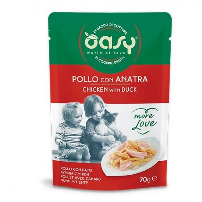 OASY More Love Chicken with duck - wet cat food - 70g