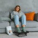 Maclean MC-460 Ergonomic Footrest Leg Foot Rest Infinitely Adjustable Angle Under Desk Removable Cushion Cushioned