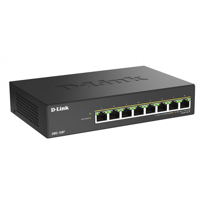 D-Link 8-Port 2.5G Multi-Gigabit PoE++ Unmanaged Switch