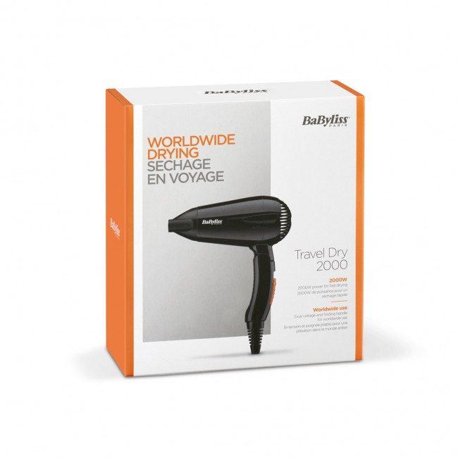 BaByliss 5344E Travel Dry 2000 2000 W Black