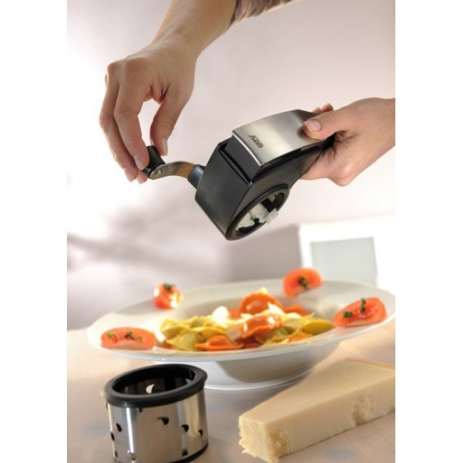 GEFU 19060 manual grater/spiralizer Rotary grater Black, Stainless steel