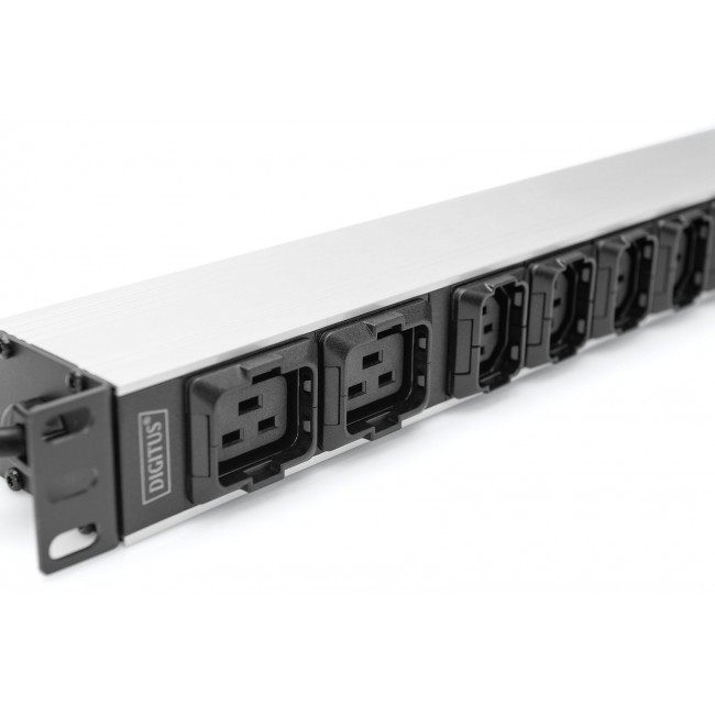 Digitus Socket strip with aluminum profile, 10-way, 2 m supply cable, IEC C20 plug Digitus Socket strip with aluminum profile, 10-way, 2 m supply cable, IEC C20 plug
