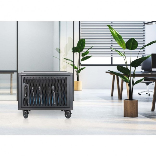 Manhattan Laptop Charging Cabinet Desktop (or trolley) via USB-C 65W 16