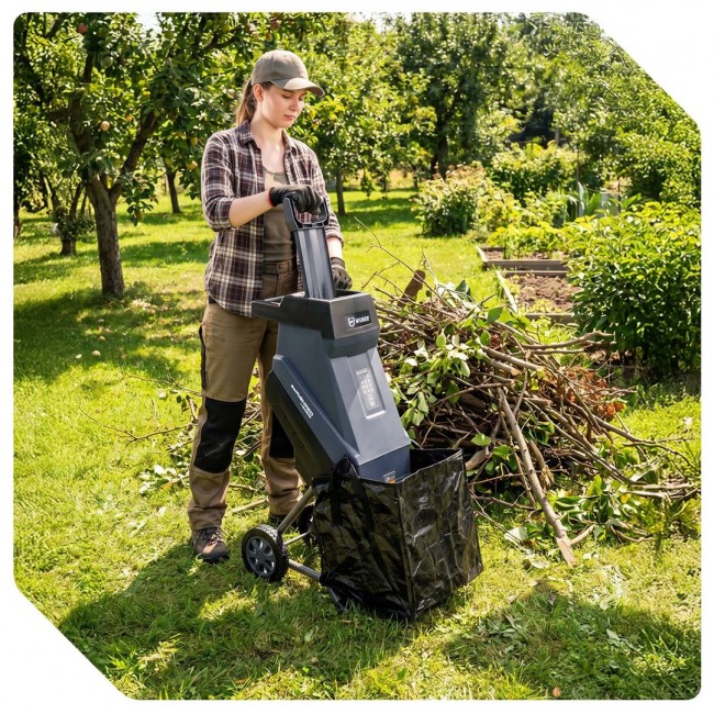 Electric blade branch shredder 2500 W 45 L W94205 WUBER